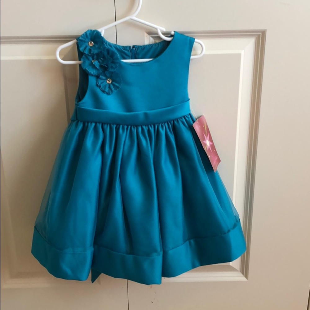 Toddler 2T teal dress NWT!